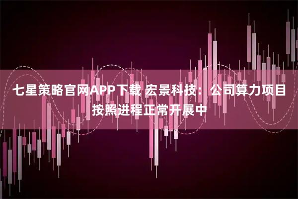 七星策略官网APP下载 宏景科技：公司算力项目按照进程正常开展中